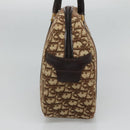Christian Dior Trotter Canvas Hand Bag Brown Gold Auth BD2000-5