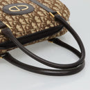 Christian Dior Trotter Canvas Hand Bag Brown Gold Auth BD2000-7