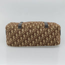 Christian Dior Trotter Canvas Hand Bag Brown Gold Auth BD2000-9