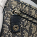 Christian Dior Trotter Canvas Shoulder Bag Navy Silver Auth BD2001-10