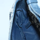 Christian Dior Trotter Canvas Shoulder Bag Navy Silver Auth BD2001-19