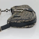 Christian Dior Trotter Canvas Shoulder Bag Navy Silver Auth BD2001-3