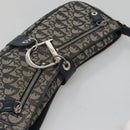 Christian Dior Trotter Canvas Shoulder Bag Navy Silver Auth BD2001-6