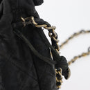 CHANEL Matelasse Chain Shoulder Bag Lamb Skin Black Gold CC Auth BD2003-10