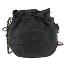 CHANEL Matelasse Chain Shoulder Bag Lamb Skin Black Gold CC Auth BD2003-13