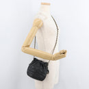 CHANEL Matelasse Chain Shoulder Bag Lamb Skin Black Gold CC Auth BD2003-24