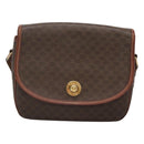 CELINE Macadam Canvas Shoulder Bag PVC Leather Brown Gold Auth BD2004-13