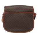 CELINE Macadam Canvas Shoulder Bag PVC Leather Brown Gold Auth BD2004-2