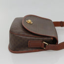 CELINE Macadam Canvas Shoulder Bag PVC Leather Brown Gold Auth BD2004-3