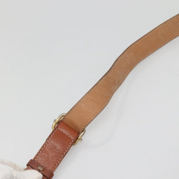 CELINE Macadam Canvas Shoulder Bag PVC Leather Brown Gold Auth BD2004