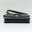 GUCCI Shoulder Bag Leather Navy Gold Auth BD2006-5