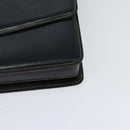 GUCCI Shoulder Bag Leather Navy Gold Auth BD2006-16