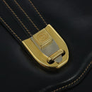 GUCCI Shoulder Bag Leather Navy Gold Auth BD2006-19