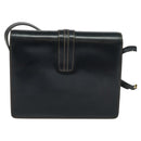 GUCCI Shoulder Bag Leather Navy Gold Auth BD2006-2