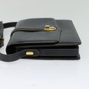 GUCCI Shoulder Bag Leather Navy Gold Auth BD2006-3