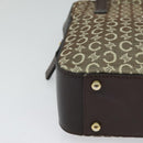 CELINE C Macadam Canvas Hand Bag Beige Gold Auth BD2013-9