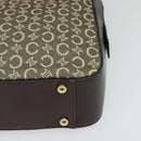 CELINE C Macadam Canvas Hand Bag Beige Gold Auth BD2013-14