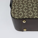 CELINE C Macadam Canvas Hand Bag Beige Gold Auth BD2013-15