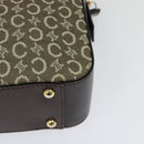 CELINE C Macadam Canvas Hand Bag Beige Gold Auth BD2013-16