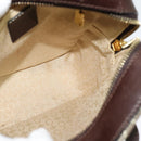 CELINE C Macadam Canvas Hand Bag Beige Gold Auth BD2013-18