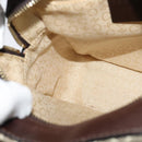 CELINE C Macadam Canvas Hand Bag Beige Gold Auth BD2013-19