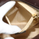 CELINE C Macadam Canvas Hand Bag Beige Gold Auth BD2013-11