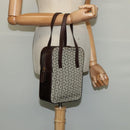 CELINE C Macadam Canvas Hand Bag Beige Gold Auth BD2013-20