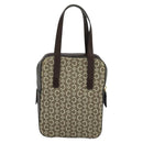 CELINE C Macadam Canvas Hand Bag Beige Gold Auth BD2013-2