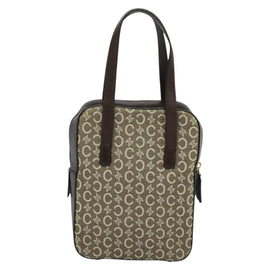 CELINE C Macadam Canvas Hand Bag Beige Gold Auth BD2013 - 0