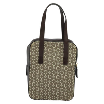 CELINE C Macadam Canvas Hand Bag Beige Gold Auth BD2013 - 0