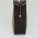 CELINE C Macadam Canvas Hand Bag Beige Gold Auth BD2013-3