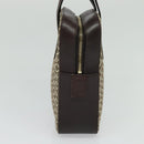 CELINE C Macadam Canvas Hand Bag Beige Gold Auth BD2013-4