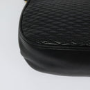 BALLY Quilted Chain Shoulder Bag Leather Black Gold Auth BD2017-15