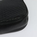 BALLY Quilted Chain Shoulder Bag Leather Black Gold Auth BD2017-16