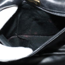 BALLY Quilted Chain Shoulder Bag Leather Black Gold Auth BD2017-12