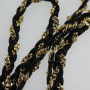 BALLY Quilted Chain Shoulder Bag Leather Black Gold Auth BD2017-8