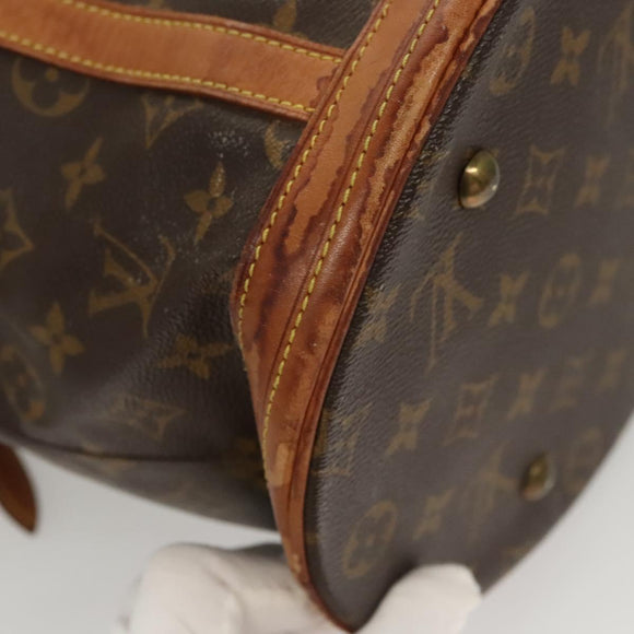LOUIS VUITTON Monogram Bucket GM Shoulder Bag M42236 LV Auth BD2021