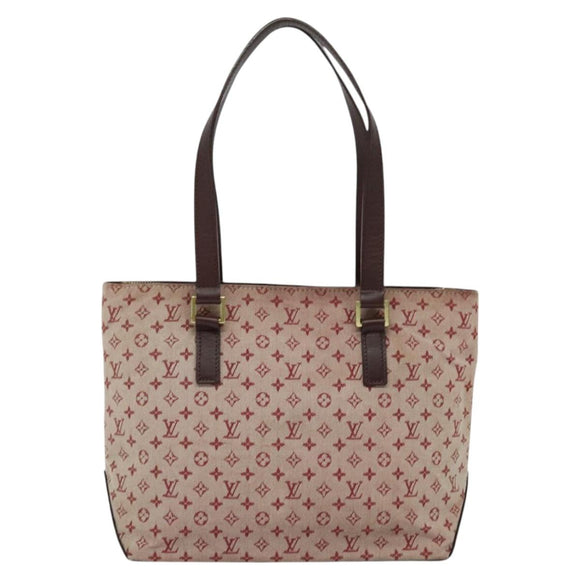LOUIS VUITTON Monogram Mini Cabas Piano Tote Bag SPO Rouge LV Auth BD2029