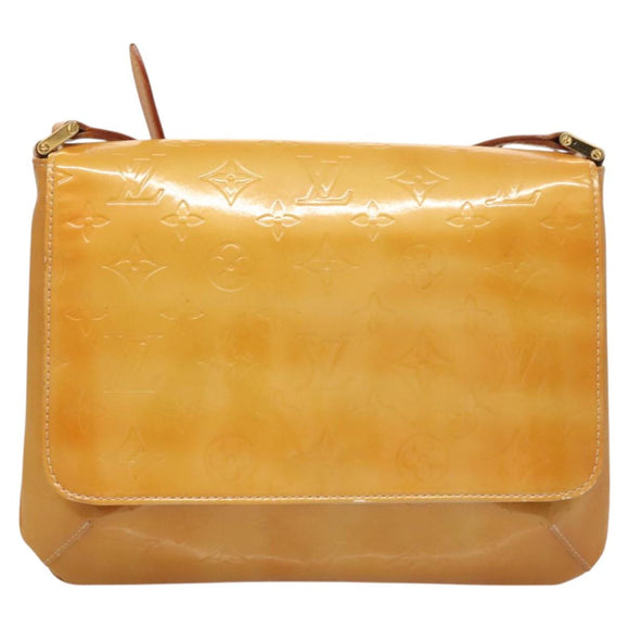 LOUIS VUITTON Monogram Vernis Thompson Street Bag Beige M91301 LV Auth BD2033