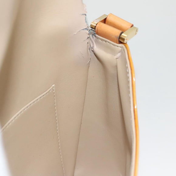 LOUIS VUITTON Monogram Vernis Thompson Street Bag Beige M91301 LV Auth BD2033