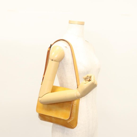 LOUIS VUITTON Monogram Vernis Thompson Street Bag Beige M91301 LV Auth BD2033