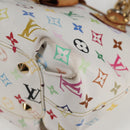 LOUIS VUITTON Monogram Multicolor Annie MM Tote Bag White M40307 LV Auth BD2040-15