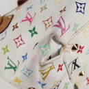 LOUIS VUITTON Monogram Multicolor Annie MM Tote Bag White M40307 LV Auth BD2040-16