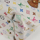 LOUIS VUITTON Monogram Multicolor Annie MM Tote Bag White M40307 LV Auth BD2040-17