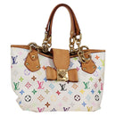 LOUIS VUITTON Monogram Multicolor Annie MM Tote Bag White M40307 LV Auth BD2040-1