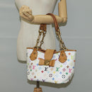 LOUIS VUITTON Monogram Multicolor Annie MM Tote Bag White M40307 LV Auth BD2040-24