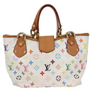 LOUIS VUITTON Monogram Multicolor Annie MM Tote Bag White M40307 LV Auth BD2040-2