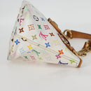 LOUIS VUITTON Monogram Multicolor Annie MM Tote Bag White M40307 LV Auth BD2040-4