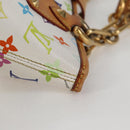 LOUIS VUITTON Monogram Multicolor Annie MM Tote Bag White M40307 LV Auth BD2040-5