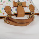 LOUIS VUITTON Monogram Multicolor Annie MM Tote Bag White M40307 LV Auth BD2040-8